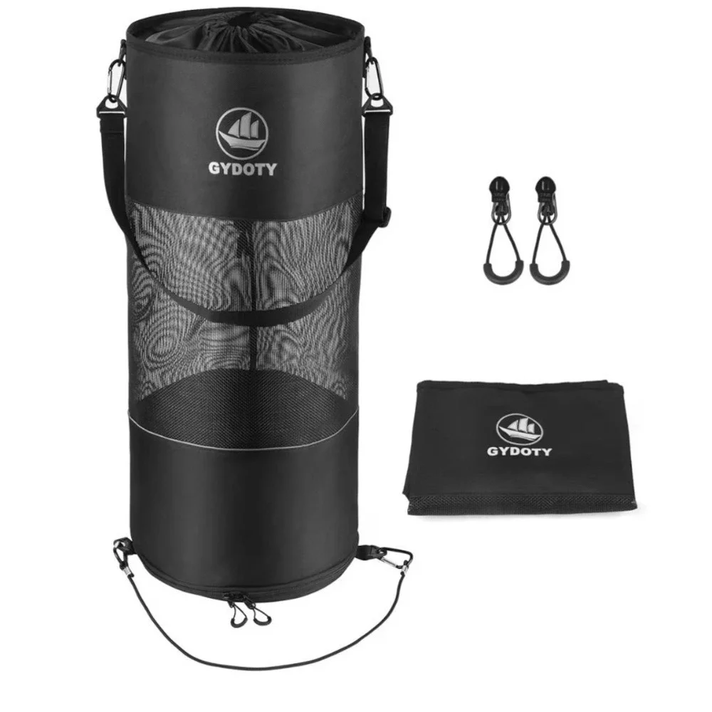 Gydoty Boat Trash Bag Reusable Mesh Garbage Can 7 Gallon Black NEW